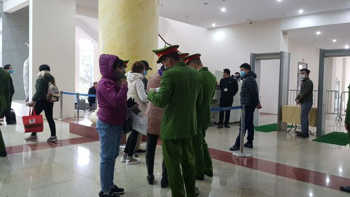 An ninh được thắt chặt trong và ngoài phiên tòa xét xử trùm đa cấp Lê Xuân Giang.