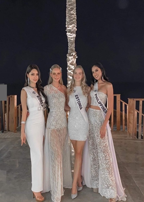 Ban tổ chức cuộc thi Hoa hậu Liên lục địa 2021 vừa tổ chức dạ tiệc màu trắng chào mừng các thí sinh. Ảnh: Missosology