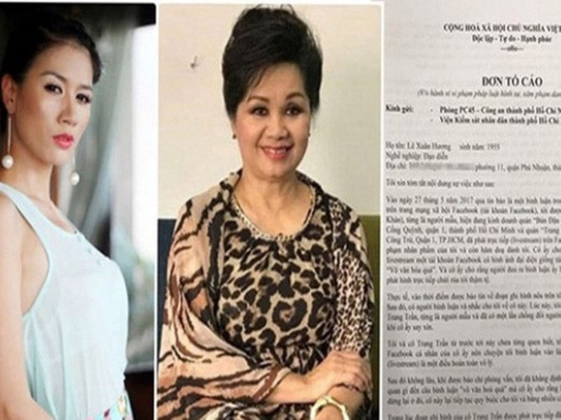 Quá bức xúc vì bị Trang Trần công kích, nghệ sĩ Xuân Hương có đơn gửi đến Phòng Cảnh sát hình sự - Công an TPHCM và các cơ quan chức năng yêu cầu xử lý Trang Trần vì xúc phạm danh dự nhân phẩm của bà. Ảnh: Người lao động