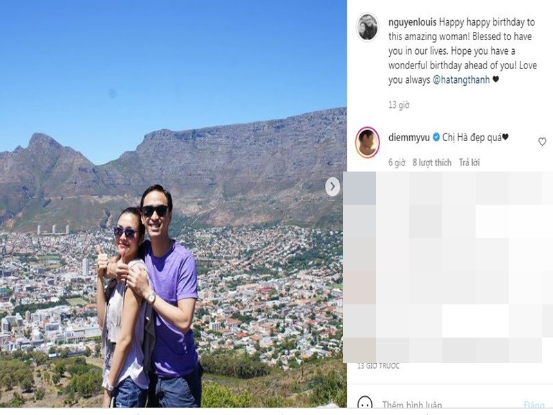 Trên trang cá nhân, doanh nhân Louis Nguyễn vừa khoe loạt ảnh rạng rỡ nhất của Tăng Thanh Hà kèm lời chúc mừng sinh nhật vợ đầy ngọt ngào. Ông xã của Hà Tăng viết dòng tiếng Anh với nội dung tạm dịch: “Chúc mừng sinh nhật người phụ nữ tuyệt vời này! Thật hạnh phúc khi có vợ trong đời. Hy vọng vợ có một sinh nhật tuyệt vời. Luôn yêu vợ". Thực tế, Louis Nguyễn thường xuyên công khai những lời có cánh dành cho Tăng Thanh Hà.
