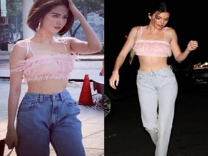 Nữ người mẫu Ngọc Trinh dường như rất yêu thích phong cách thời trang của Kendall Jenner. Ảnh: Saostar