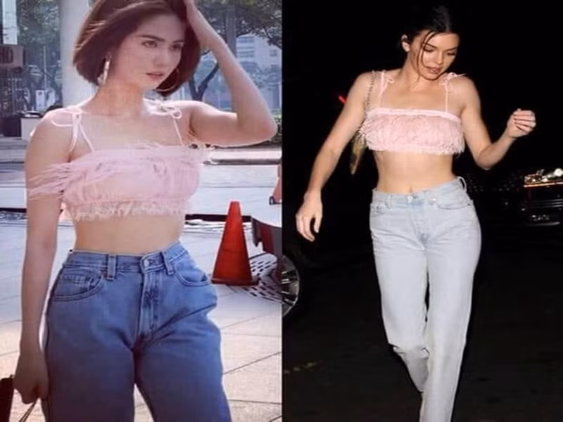 Nữ người mẫu Ngọc Trinh dường như rất yêu thích phong cách thời trang của Kendall Jenner. Ảnh: Saostar