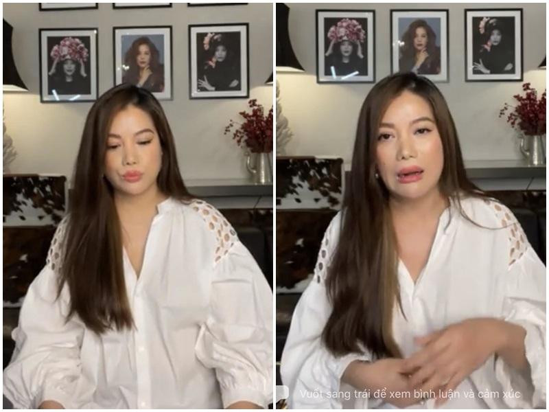 Diện áo trắng rộng thùng thình, Trương Ngọc Ánh trông càng phát tướng. Ảnh: Vietnamnet