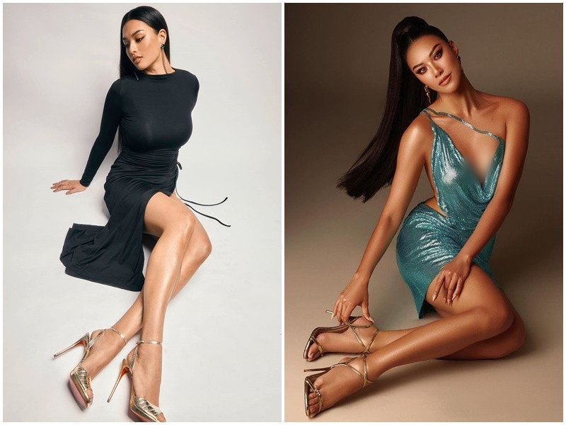 Anchilee sở hữu thân hình được xem là có phần “ngoại cỡ”. Kim Duyên cũng có vóc dáng “đô con”.