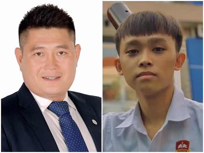 Bầu Thụy vừa bất ngờ cho biết, anh sẽ xây nhà mới, sắm nội thất cho gia đình Hồ Văn Cường. Ảnh: FB Bầu Thụy, Hồ Văn Cường