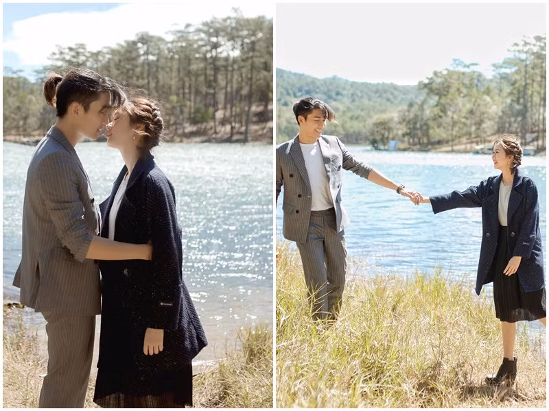  Hương Giang - Đình Tú hẹn hò từ năm 2016. Dù hơn Đình Tú đến 3 tuổi nhưng nhờ ngoại hình trẻ trung, xinh đẹp, Hương Giang không có sự chênh lệch tuổi tác với bạn trai. Ảnh: FB Hương Giang