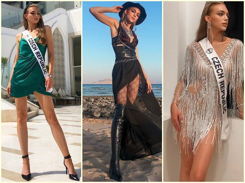Veronika Smidova đăng quang Hoa hậu Liên lục địa CH Czech 2020. Đối thủ của Ái Nhi năm nay 19 tuổi, cao 1m77. Trên đấu trường nhan sắc quốc tế, Veronika ghi điểm nhờ những bộ đầm tôn vẻ gợi cảm, lộng lẫy. Ảnh: Instagram Veronika