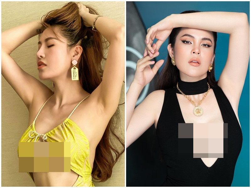 Quế Vân sinh năm 1982, kém Phương Lê 3 tuổi. Cả hai đều là bà mẹ 3 con, sở hữu vóc dáng gợi cảm, gương mặt ưa nhìn.