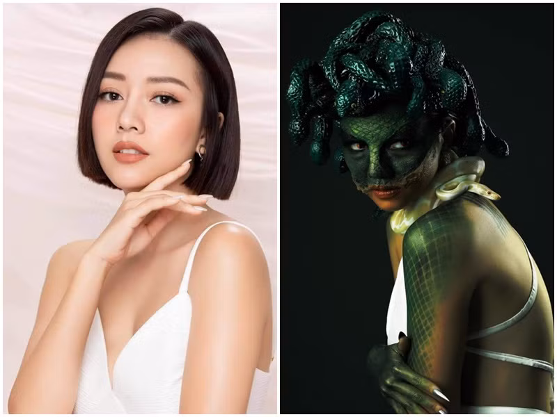 Trên trang cá nhân, Băng Di vừa chia sẻ bộ ảnh đón Halloween 2021. Nữ ca sĩ kiêm diễn viên chọn nhân vật Medusa để hóa thân.