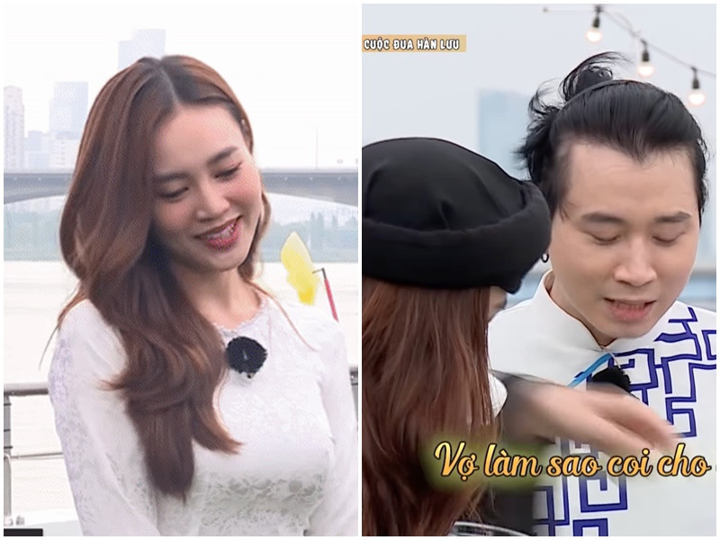 Trong tập 5 Running Man Vietnam vừa lên sóng, Ninh Dương Lan Ngọc bất ngờ gọi rapper Karik là “chồng”. Phía Karik còn “hùa” với Lan Ngọc, gọi cô là “vợ”. Màn tương tác của Lan Ngọc và Karik gây chú ý. Ảnh: Thương hiệu và pháp luật