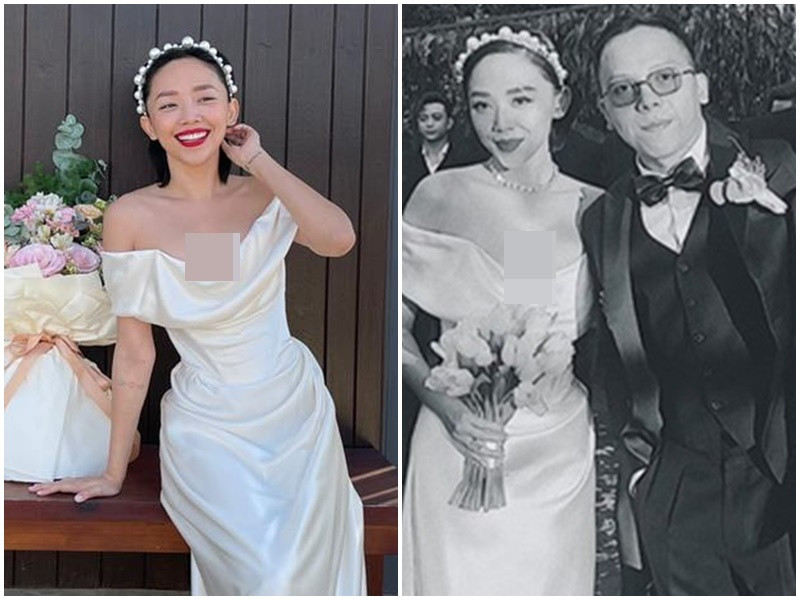 Tháng 2/2020, Tóc Tiên - Hoàng Touliver về chung một nhà sau 5 năm hẹn hò. Đám cưới của cặp đôi diễn ra riêng tư và kín đáo. Ảnh: Thời đại, FB Tóc Tiên