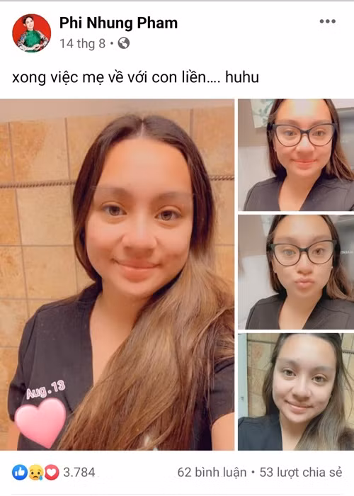 Wendy cũng chia sẻ lại bài đăng của mẹ hứa sẽ trở về Mỹ. Đồng thời, Wendy viết: “Mẹ sẽ sớm trở lại với con”.