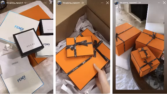 Thương hiệu mà Tiểu Giang thường lựa chọn cho mình đều là những thương hiệu đắt đỏ như Hermes, Versace, Dolce &amp; Gabbana,...