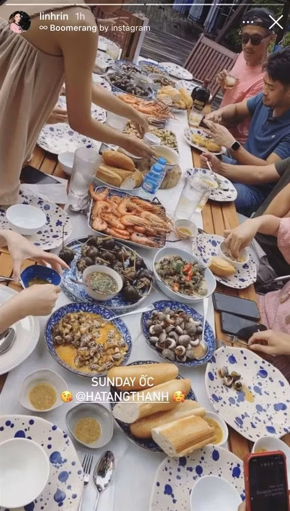 Mới đây, Linh Rin đã đăng hình ảnh mình tham dự một buổi tụ tập ngoài trời vào cuối tuần tại biệt thự gia đình Hà Tăng.