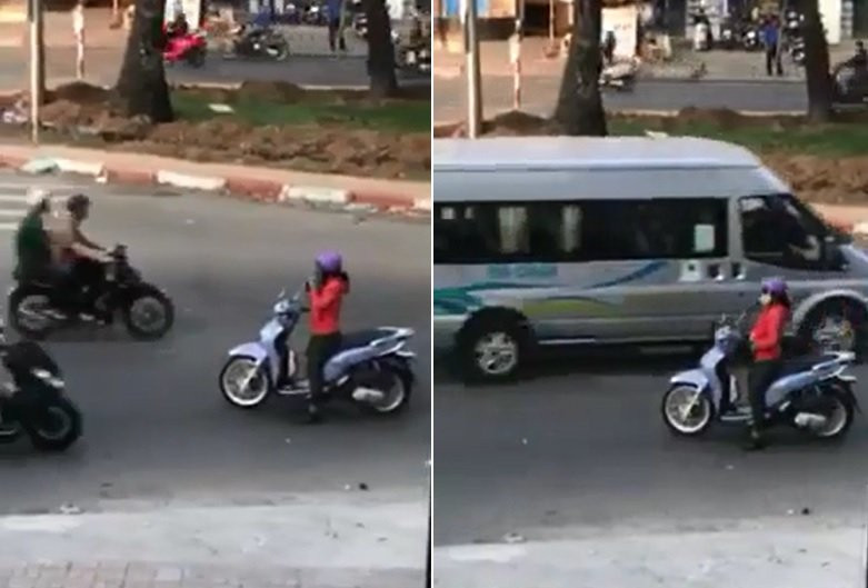 Đây không phải là trường hợp dừng xe vô ý thức như trên, đã có không ít chị em phụ nữ thản nhiên đỗ xe không đúng quy định, gây ảnh hưởng đến những người xung quanh.