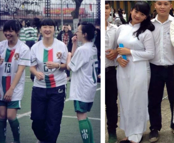 Nhìn những hình ảnh trước đây của nữ tiếp viên hàng không này quả thực khác một trời một vực so với hiện tại.