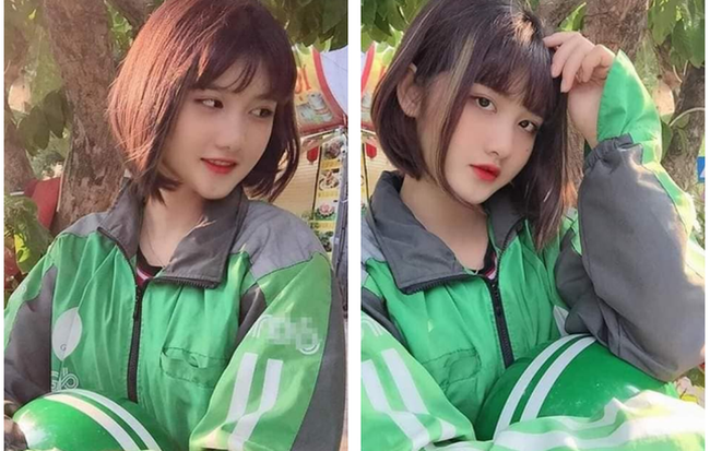 Hằng từng được cư dân mạng săn lùng nhờ vào khuôn mặt xinh xắn, đáng yêu trong bộ đồng phục xe ôm công nghệ.