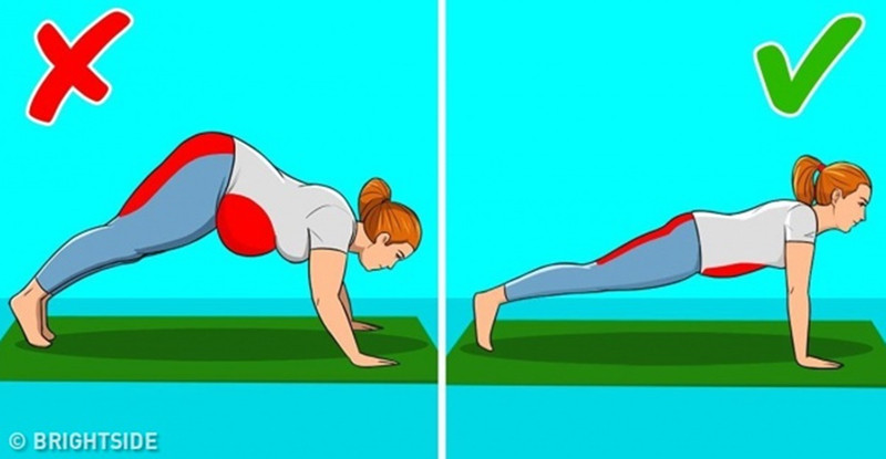 Động tác plank giúp đánh bay và ngăn ngừa đau lưng. Bạn hãy thực thiện động tác này trong vòng 90 giây và thực hiện 3 lần/tuần. Plank là cách tuyệt vời để làm săn chắc cơ bắp, đặc biệt vùng cơ bụng, ngực và xung quanh cột sống.