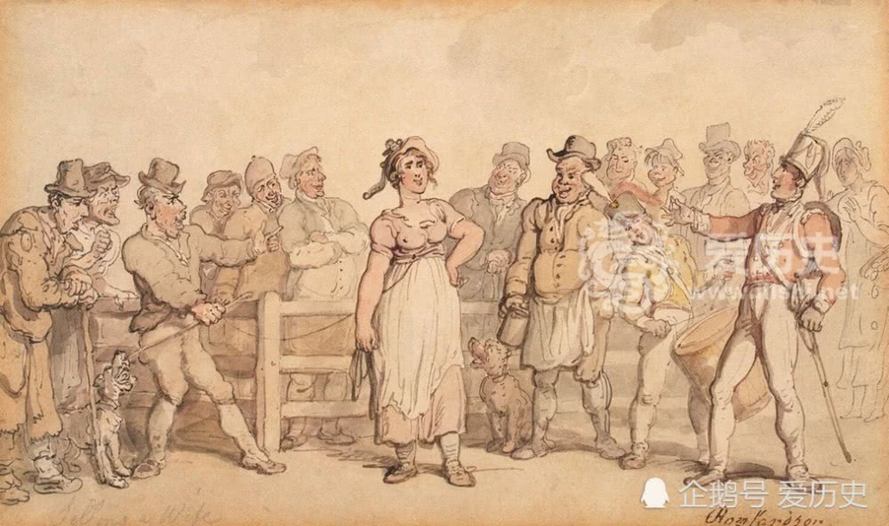 Bài báo sớm nhất viết về hoạt động bán vợ như trên xuất hiện vào năm 1733. Theo bài báo đó, người đàn ông tên Samuel Whitehouse đã bán vợ tên Mary cho người đàn ông khác, tên là Thomas Griffith với giá khoảng 1 bảng Anh (khoảng 29.000 VND). Ảnh QQ.