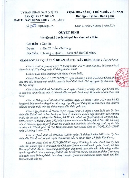 TP HCM: Công ty Bình Hưng một ngày trúng 3 gói xây lắp TP HCM: Cong ty Binh Hung mot ngay trung 3 goi xay lap