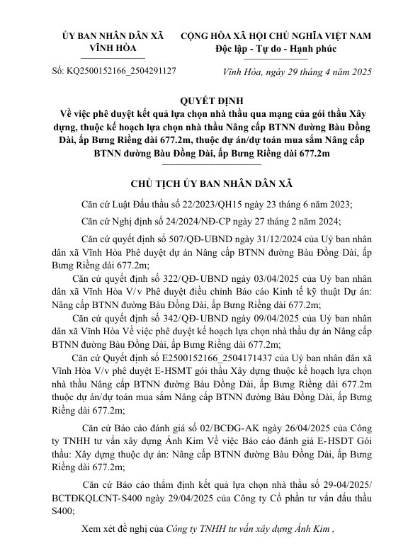 Binh Duong: Cty Tam Thai Hoa thi cong nang cap duong Bau Dong Dai