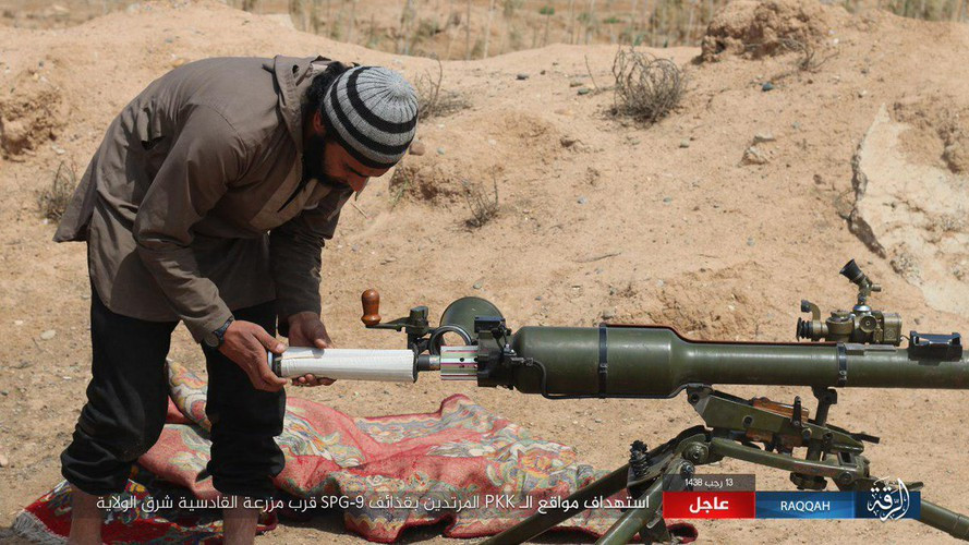 Pháo không giật SPG-9 được tất cả các bên tham chiến tại Syria sử dụng, từ lực lượng quân đội chính quy Syria cho tới các nhóm khủng bố.