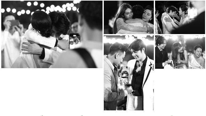 Những giọt nước mắt, những nụ cười của các nghệ sĩ trong đám cưới được ghi lại đầy xúc động. Khán giả có thể đã thấy một số những biểu cảm này trong các hình ảnh, video đăng tải trong các tin bài về đám cưới, nhưng ít người được thấy trọn bộ các nghệ sĩ qua nhiếp ảnh gia hậu trường. Nhiều nhân vật hoàn toàn không có mặt trong các ảnh cập nhật trực tiếp.