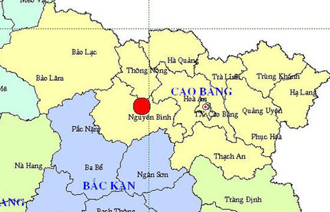 Dong dat 5,4 do richter o Cao Bang, Ha Noi cung bi rung lac