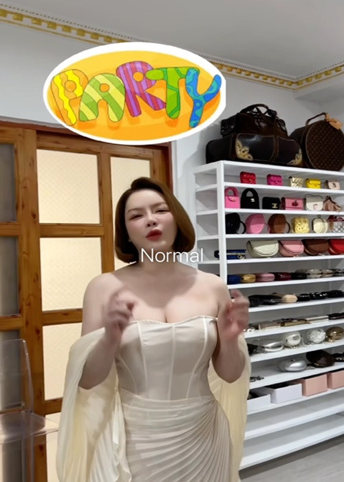 Ở biệt thự trắng của Lý Nhã Kỳ có đến 2 phòng chỉ để chứa đồ thời trang. Ảnh: Instagram Lý Nhã Kỳ.