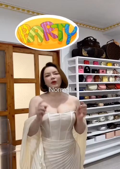 Ở biệt thự trắng của Lý Nhã Kỳ có đến 2 phòng chỉ để chứa đồ thời trang. Ảnh: Instagram Lý Nhã Kỳ.