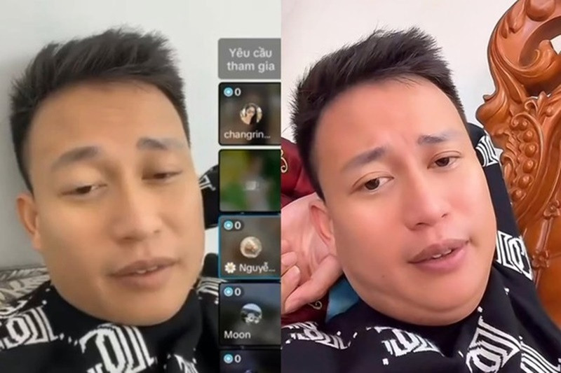 Sau đó, Hữu Cường cho biết, anh không muốn Nam Em ngủ ở nhà Quế Vân nên ép bạn gái về. Nam Em cho rằng Hữu Cường không nên căng thẳng như thế. Cô yêu cầu bạn trai phải xin lỗi, thay đổi, nếu không, hai người chia tay. Tuy nhiên, Hữu Cường đáp lại rằng anh không thay đổi rồi đuổi Nam Em trên livestream Ảnh: Tiền Phong.