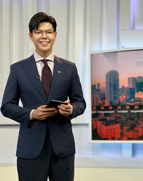 Ngoại hình của Mạnh Cường là lợi thế khi anh dẫn chương trình.