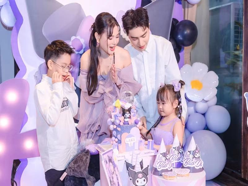 Vo chong Ung Hoang Phuc du tiec sinh nhat con gai Thu Thuy