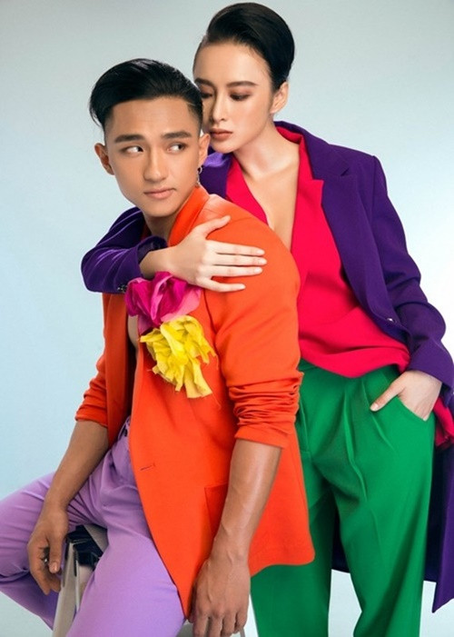 "Bà mẹ nhí" còn vướng nghi vấn “phim giả tình thật” với Hữu Vi. Đối mặt với nghi vấn tình cảm, người trong cuộc chỉ chia sẻ úp mở. Ảnh: Thế Giới Điện Ảnh.