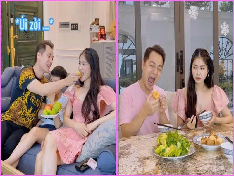 Đăng Khôi và vợ con thực hiện không ít clip hài hước tại nhà. Ảnh: Youtube Đăng Khôi.