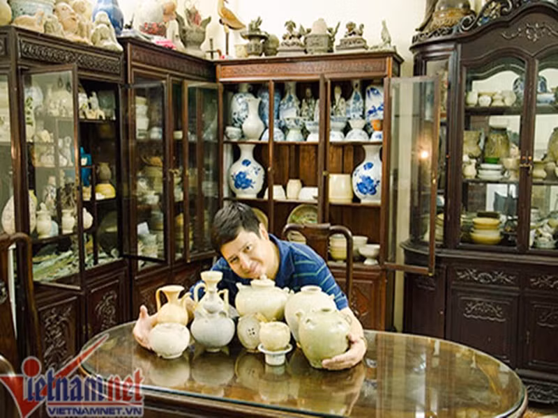 Chí Trung đặc biệt yêu thích đồ gốm. Ảnh: Vietnamnet.