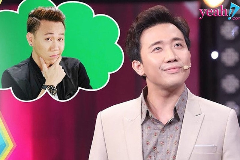 Trong các chương trình, Trấn Thành luôn nhiệt tình mai mối Anh Đức cho các nghệ sĩ nữ của showbiz Việt và các nữ thí sinh. Ảnh: Yeah1.