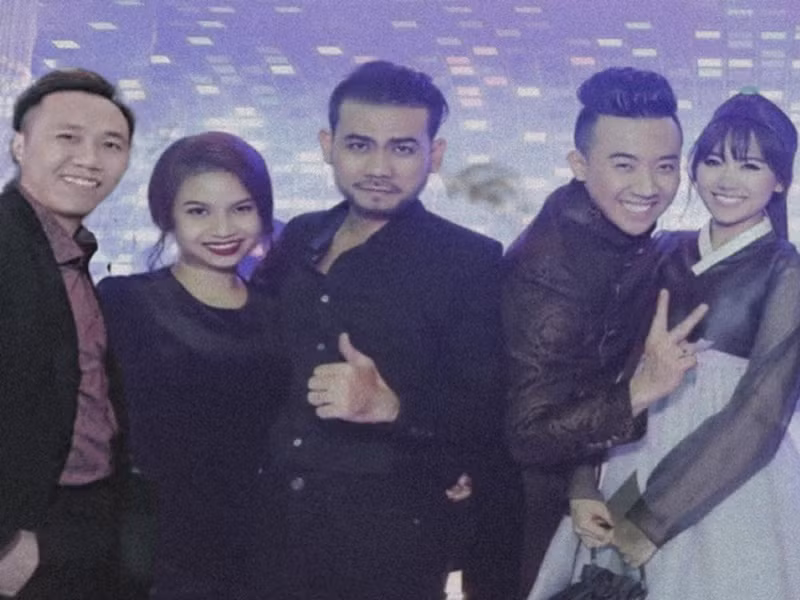 Anh Đức và Lương Nghiêm Huy dự đám cưới Trấn Thành. Ảnh: FB Lương Nghiêm Huy.