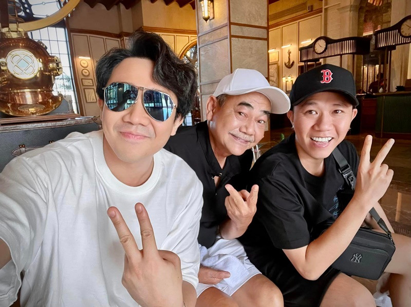 Anh Đức thích nhất ở Trấn Thành ở sự quyết tâm và nhiệt huyết, mỗi khi muốn làm một việc gì đó thì sẽ cố làm cho bằng được. Ảnh: FB Anh Đức.