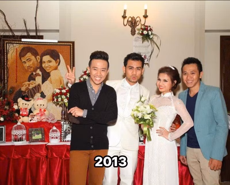 Trấn Thành, Anh Đức và Lương Nghiêm Huy đều đã yên bề gia thất. Lương Nghiêm Huy kết hôn năm 2013, Trấn Thành lập gia đình năm 2016 và Anh Đức vừa tổ chức đám cưới. Ảnh: FB Lương Nghiêm Huy.