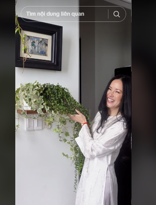 Hồng Nhung sống vui vẻ, bình yên trong cơ ngơi bạc tỷ. Ảnh: TikTok Hồng Nhung.