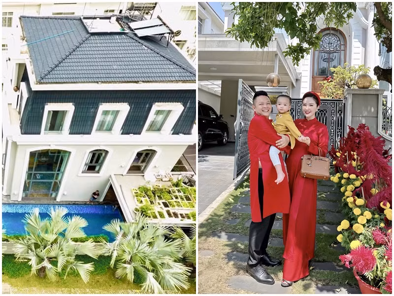  Ca sĩ Bảo Thy và doanh nhân Phan Lĩnh đang sống trong biệt thự có 2 mặt tiền tại quận 7 (TPHCM). Ảnh: FB Bảo Thy.