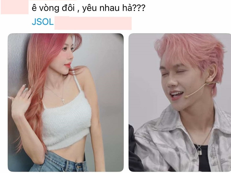 Một số cư dân mạng phát hiện Trang Pháp đeo dây chuyền có chiếc chìa khóa còn JSOL đeo chiếc dây chuyền có chi tiết ổ khóa nên cho rằng cả hai đang đeo đồ đôi. Ảnh: Phụ Nữ Số.