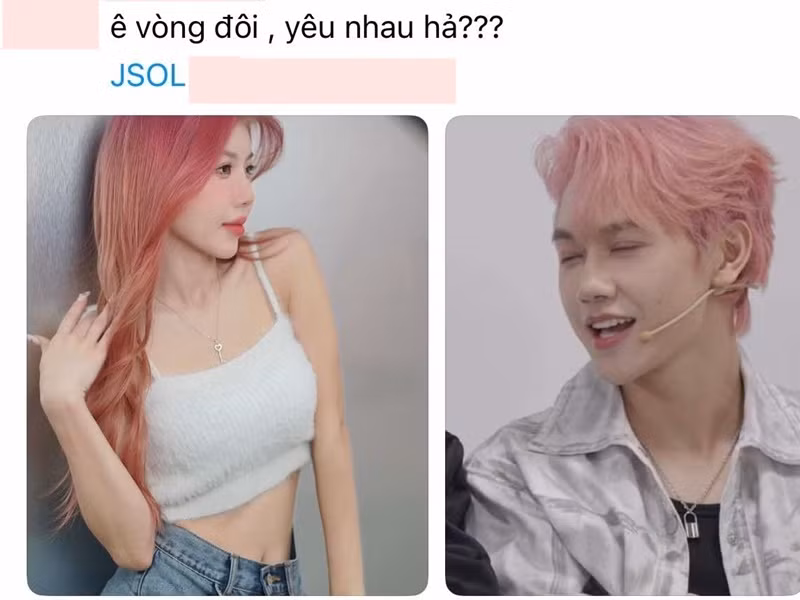 Một số cư dân mạng phát hiện Trang Pháp đeo dây chuyền có chiếc chìa khóa còn JSOL đeo chiếc dây chuyền có chi tiết ổ khóa nên cho rằng cả hai đang đeo đồ đôi. Ảnh: Phụ Nữ Số.