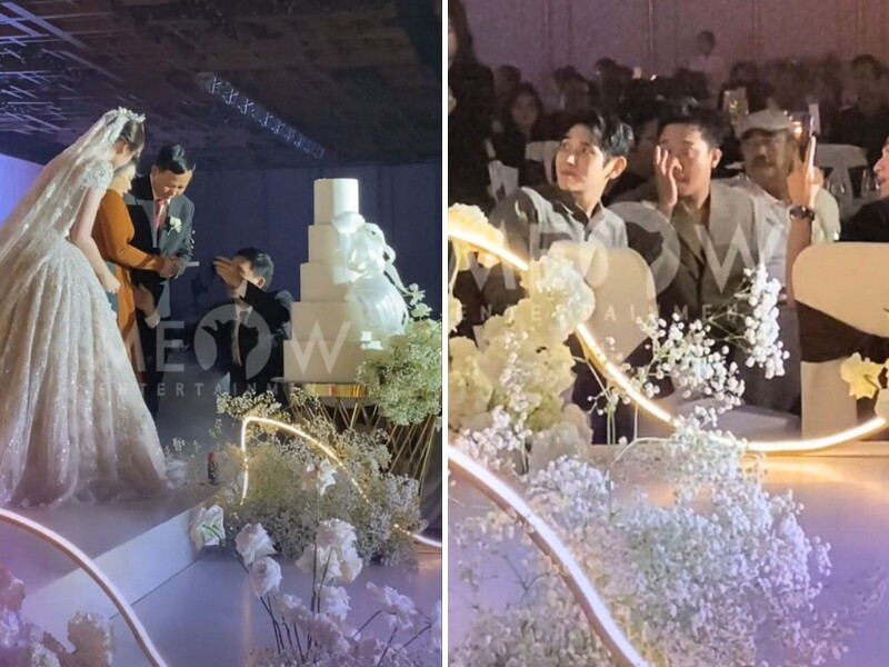 Trong đám cưới Anh Đức, Trấn Thành rơi nước mắt. Ảnh: Phụ Nữ Pháp Luật.