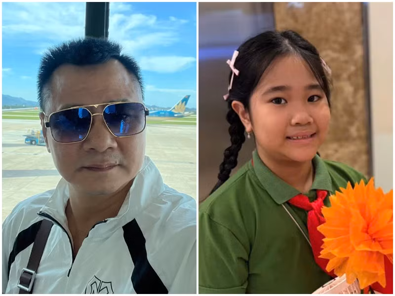 Tự Long mong các con không buồn vì anh vắng mặt ngày khai giảng năm học mới. Ảnh: FB Tự Long.