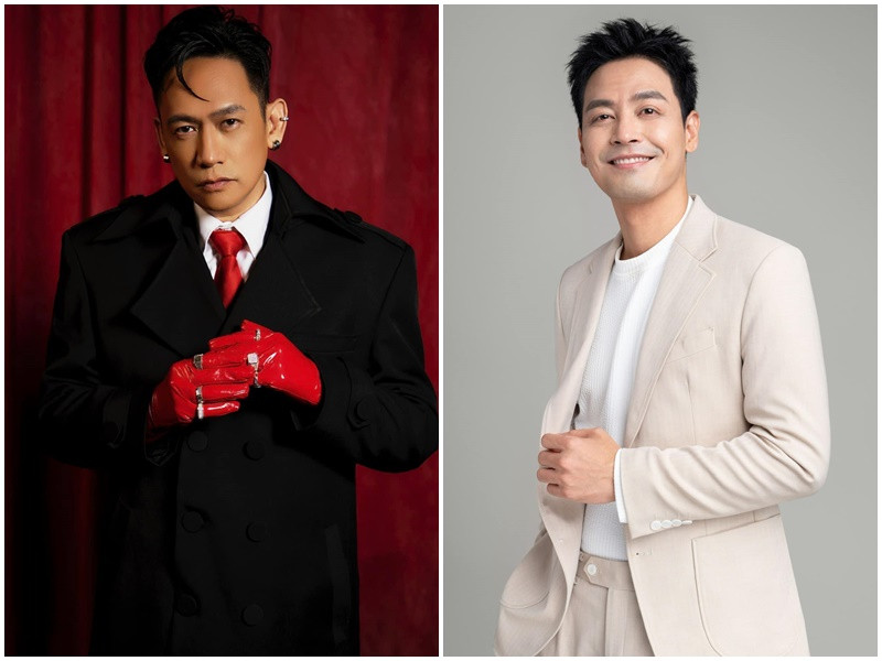 Mới đây, Tuấn Hưng thách Duy Mạnh cùng làm liveshow từ thiện cho bà con vùng lũ. Duy Mạnh (trái) đồng ý nếu như Tuấn Hưng ứng trước 3 tỷ để Duy Mạnh chuyển khoản luôn cho quỹ Mặt trận Tổ quốc Việt Nam. Sau đó, có một người đồng ý bỏ ra 3 tỷ làm liveshow cho Tuấn Hưng và Duy Mạnh. Mới nhất, Duy Mạnh muốn MC Phan Anh (phải) cùng tham gia liveshow từ thiện. Ảnh: FB Duy Mạnh, Phan Anh.