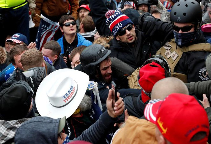 Một trong những sự kiện khó quên ở nước Mỹ diễn ra trong Thứ Tư của tháng 1/2021 là vụ bạo loạn ở Đồi Capitol. (Nguồn ảnh: Reuters)