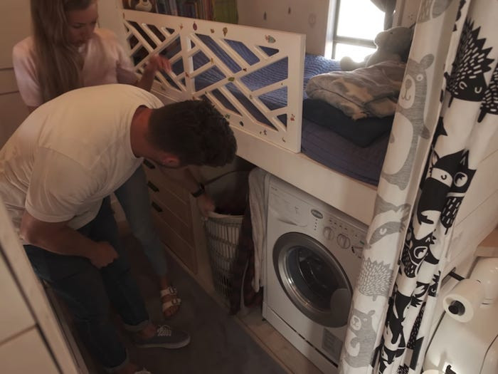 Nơi để máy giặt.