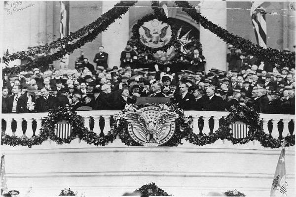Tổng thống Franklin Delano Roosevelt tuyên thệ nhậm chức tại Washington hồi tháng 3/1933.